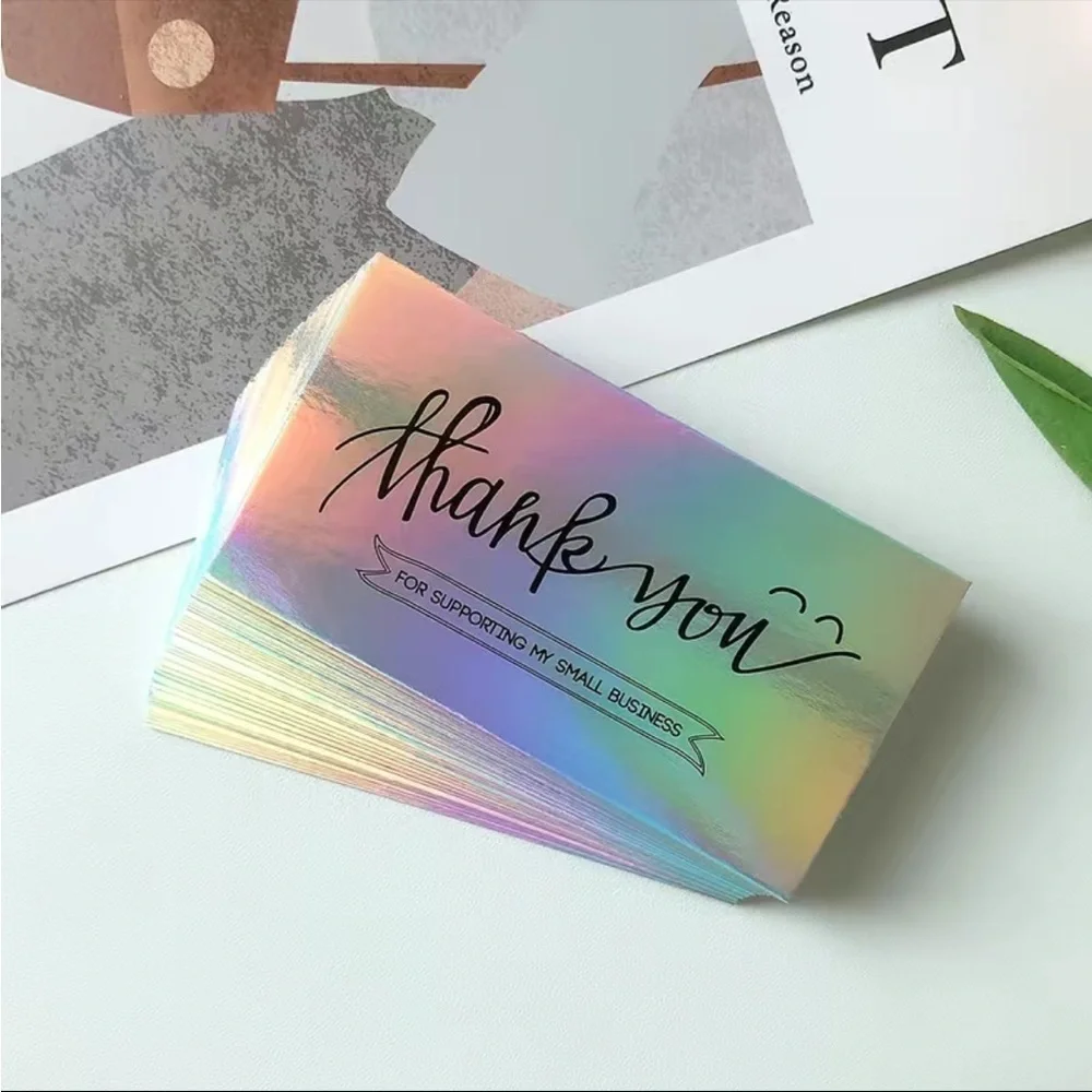 50 pack holographic thank you cards​​​​​​​